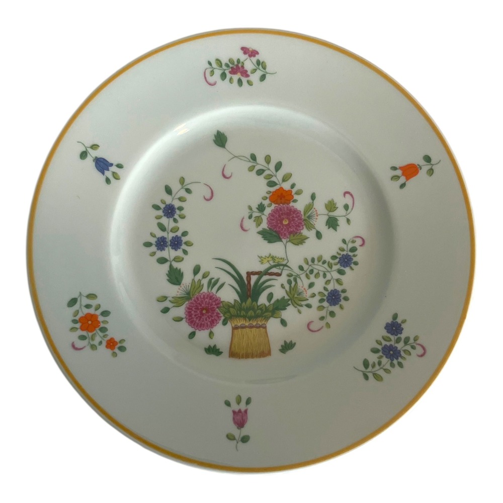 Ceralene Raynaud Limoges Panier Chinois Chinese Basket Celadon Bread Plate 6 1/2